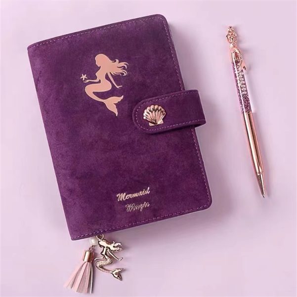 A5 Custom Hot Stamping Logo Velvet Fabric Cover Private Custom Notebook Diary Planner