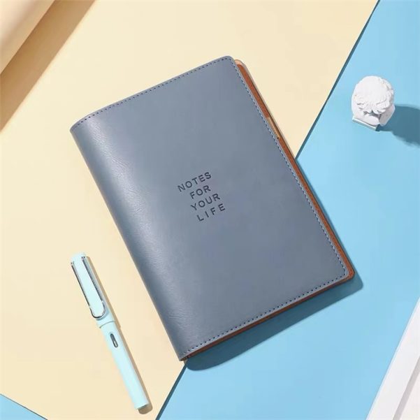 A5 Customizable Logo Leather Cover With Card Holder Multifunctional Business Notebook - Image 2