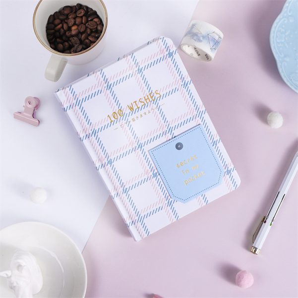 A6 Size Hard Shell Printed Cover Custom LOGO Notebook Diary Stationery Book - Image 3