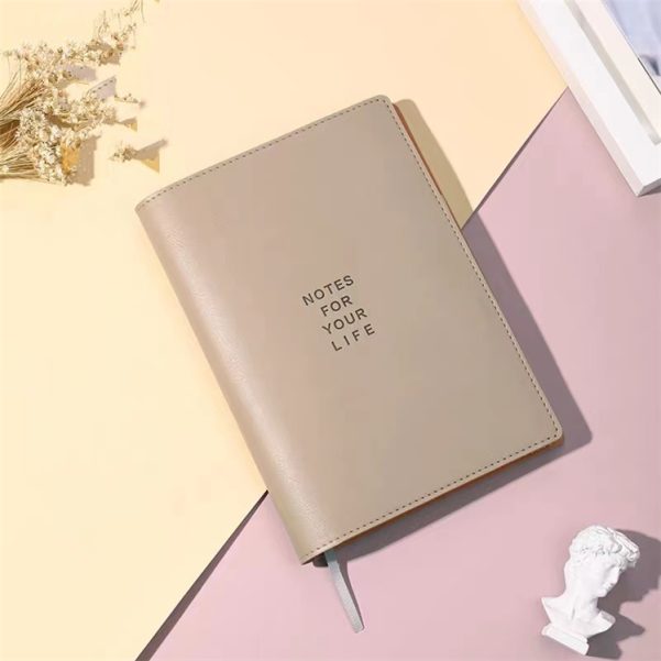 A5 Customizable Logo Leather Cover With Card Holder Multifunctional Business Notebook - Image 3