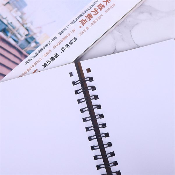 A6 Size Custom Logo Kraft Paper Cover Coil Spiral Book Blank Inner Page Notebook Diary - Image 4