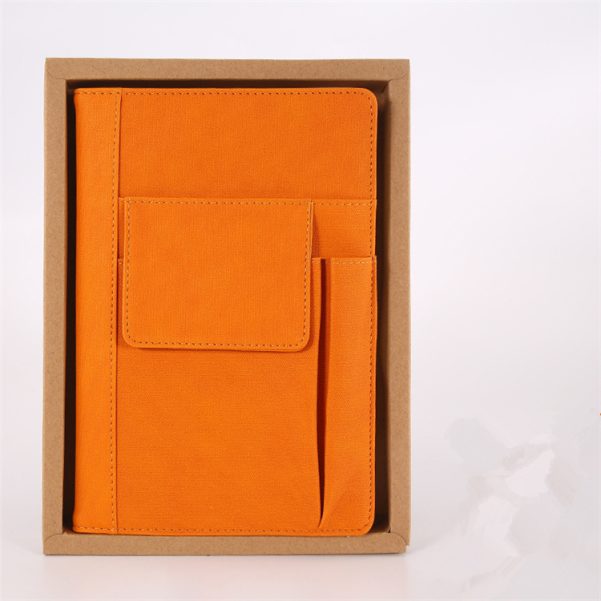A5 Custom Logo Inner Page Leather Notebook With Pen Plug Strap Diary Business Planner - Image 5