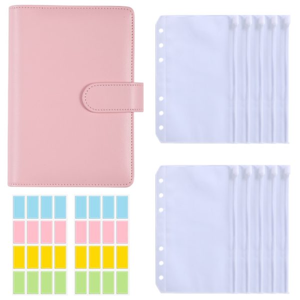 A6 Size Leather Cover Magnetic Buckle Design Binder Notebook Diary Bookkeeping Book - Image 3