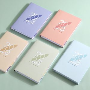 A5 Notebook PU Cover Inner Pages Daily Plan Custom Logo With Annual Calendar Journal