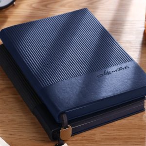 A5 B5 Notebook Soft Leather Cover Logo Custom With Metal Bookmark