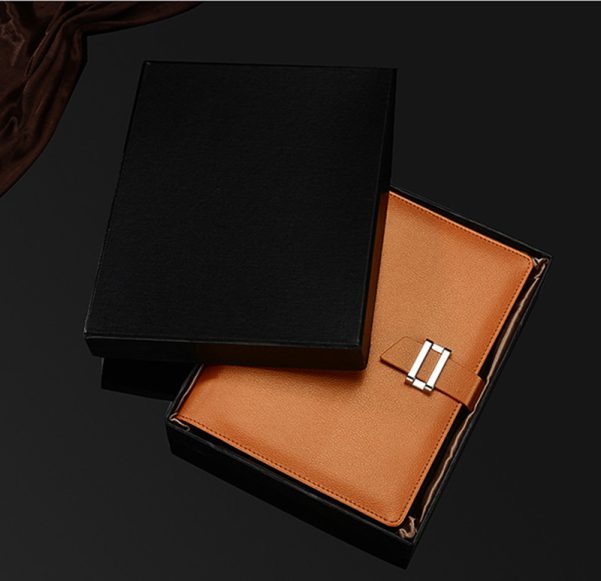 A5 Leather Cover Custom LOGO Inner Page Horizontal Line Magnetic Buckle Business Notebook Diary Planner - Image 2