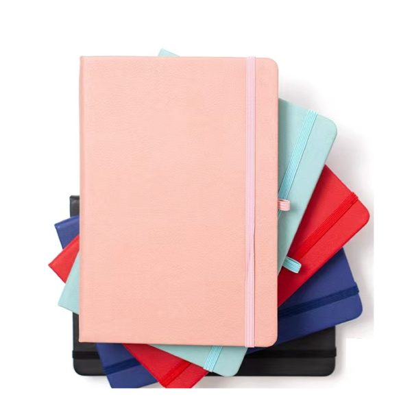 A5 Size PU Leather Cover Logo Custom Inner Page Lined Journal