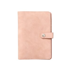 A5 Size Leather Cover Customized LOGO Binder Notebook With Wallet