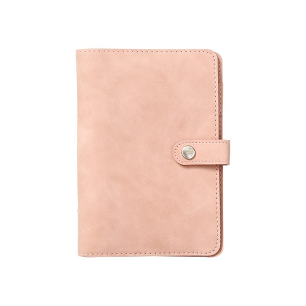 A5 Size Leather Cover Customized LOGO Binder Notebook With Wallet