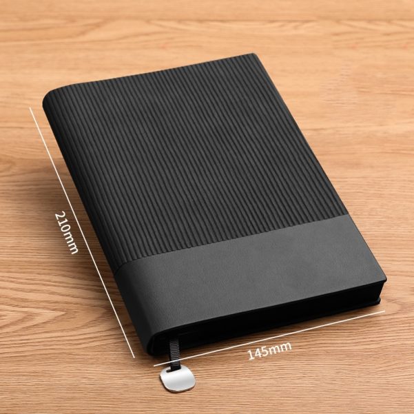 A5 B5 Notebook Soft Leather Cover Logo Custom With Metal Bookmark - Image 3