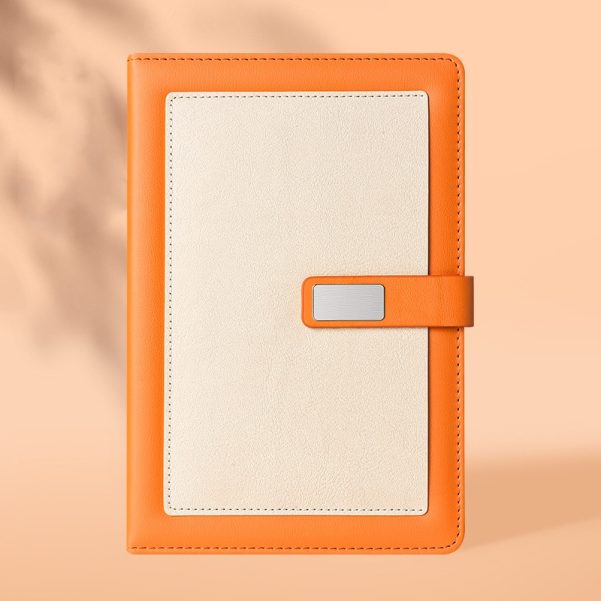 A5 Size PU Leather Cover Inner Page Custom Notebook Journal With Pen - Image 4