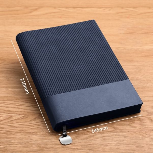 A5 B5 Notebook Soft Leather Cover Logo Custom With Metal Bookmark - Image 4