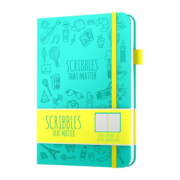 A5 Notebook Inner Page Horizontal Lines Colorful PU Cover With Ribbon Planner - Image 5