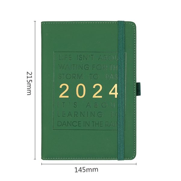 A5 Leather Notebook Planner Business Diary With Custom Logo Cover And Inner Pages - Image 4