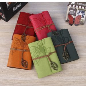 A6 A7 Size Vintage Leather Cover Kraft Paper Inner Pages Travel Notebook