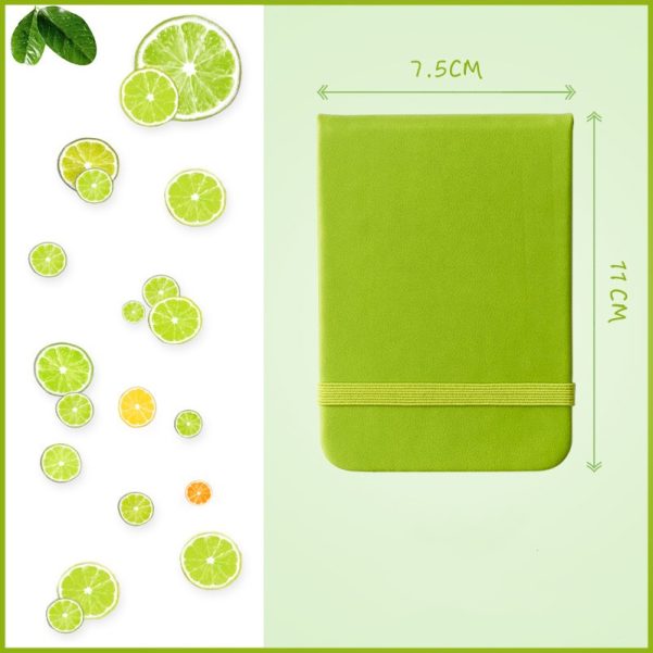 A7 Size Mini Leather Cover Strap Pocket Notebook Diary - Image 2