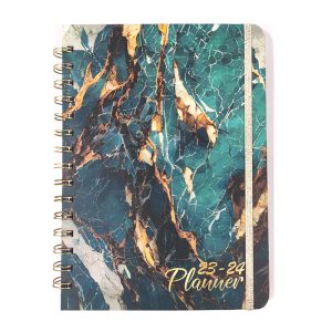 A5 Custom Printed Cover Spiral Coil Monthly Calendar Planner Notebook