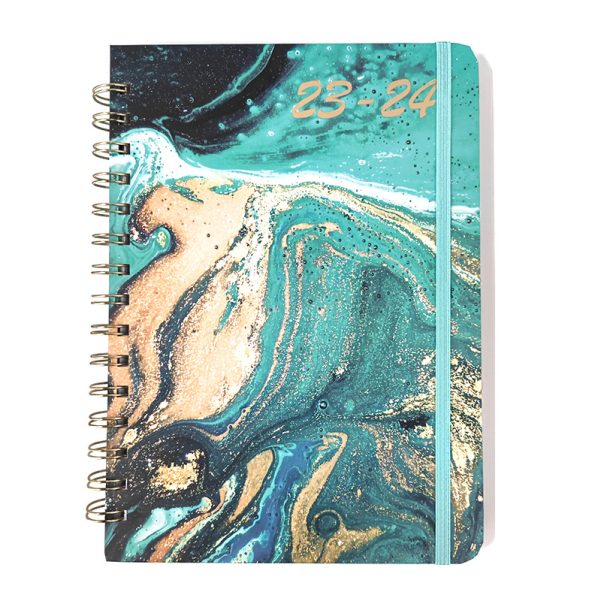 A5 Custom Printed Cover Spiral Coil Monthly Calendar Planner Notebook - Image 3