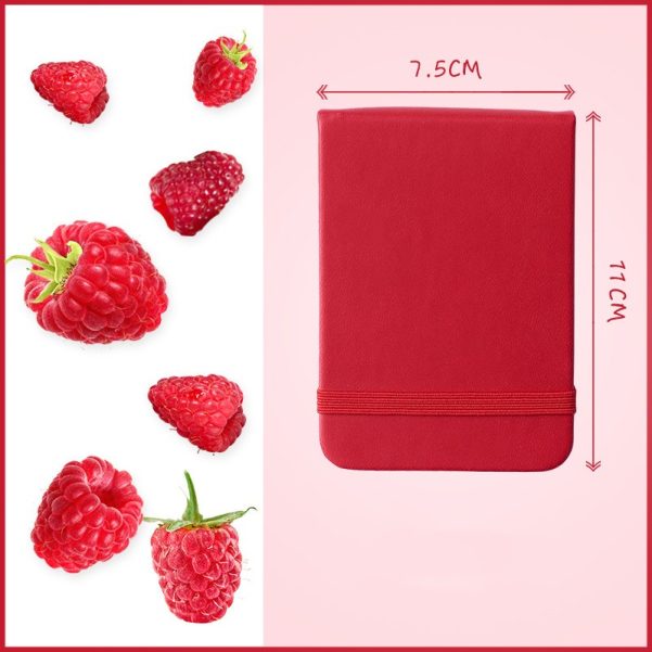 A7 Size Mini Leather Cover Strap Pocket Notebook Diary - Image 4