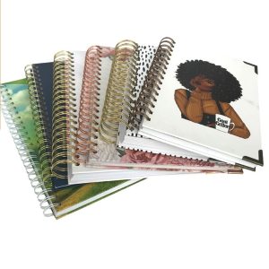 A5 Size Custom Color Cover and Inner Pages Metal Spiral Coil Planner Diary