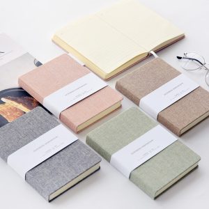 A5 A6 Linen Cover Custom Size Logo Inner Page Notebook Diary Planner