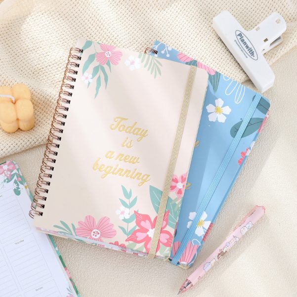 Accept Custom Size Paper Cover Custom Logo Coil Spiral Notebook Diary Planner - Image 2