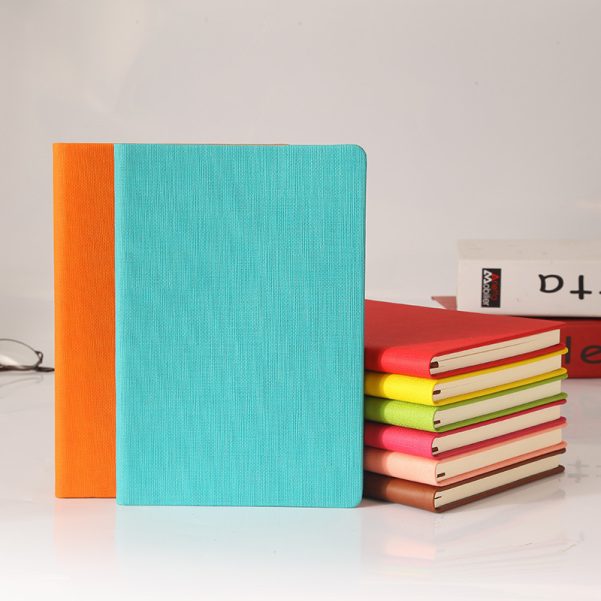 A5 Leather Cover Custom Logo and Inner Pages Color Notebook Diary Planner Stationery