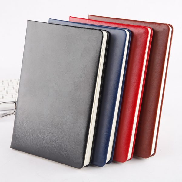 A5 Size Leather Cover Accept Customized Logo and Inner Page Business Notebook Diary Journal