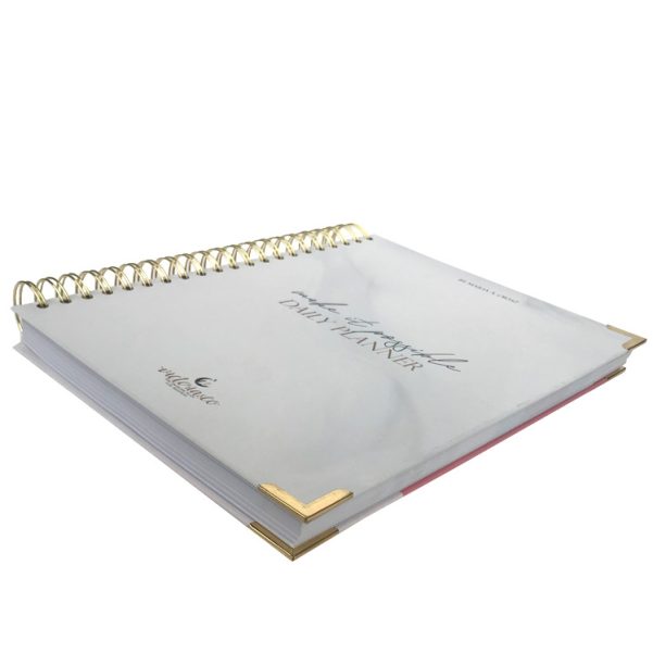 A5 Size Custom Color Cover and Inner Pages Metal Spiral Coil Planner Diary - Image 3