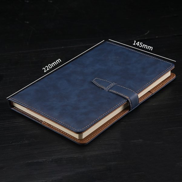 Custom Size and Logo Buckle Business Leather Notebook Diary Journal - Image 2
