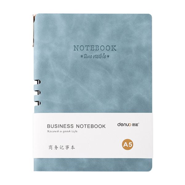 A5 Leather Cover Custom Logo and Inner Pages Business Binder Notebook Diary Planner - Image 5