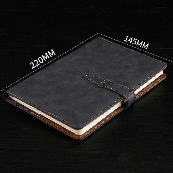 Custom Size and Logo Buckle Business Leather Notebook Diary Journal - Image 3
