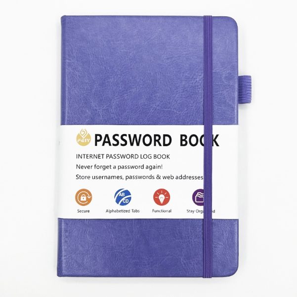 A5 Leather Cover Custom Logo Cover Color Password Notebook Diary Planner - Image 2