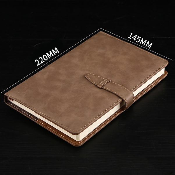 Custom Size and Logo Buckle Business Leather Notebook Diary Journal - Image 5