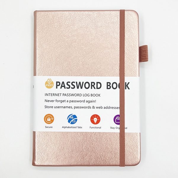 A5 Leather Cover Custom Logo Cover Color Password Notebook Diary Planner - Image 3