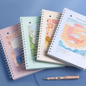 A5 Paper Cover Printed with Custom Logo Accept Custom Cover Inner Page Spiral Coil Diary Notebook Journal