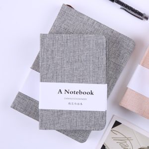 A5 A6 Linen Cover Customized with Logo and Inner Pages Notebook Diary Planner