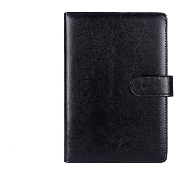 A5 Leather Cover Custom Logo Magnetic Closure Business Notebook Diary Planner - Image 3