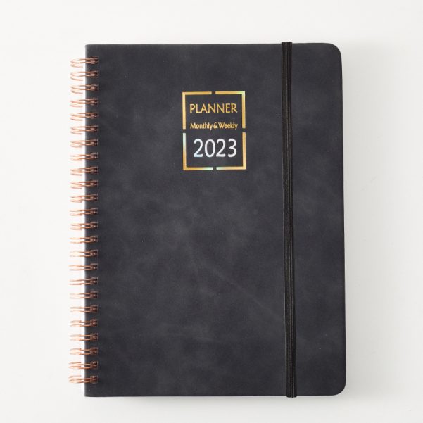 A5 Size Leather Cover with Custom Logo and Inner Pages Spiral Coil Journal Notebook Diary - Image 3