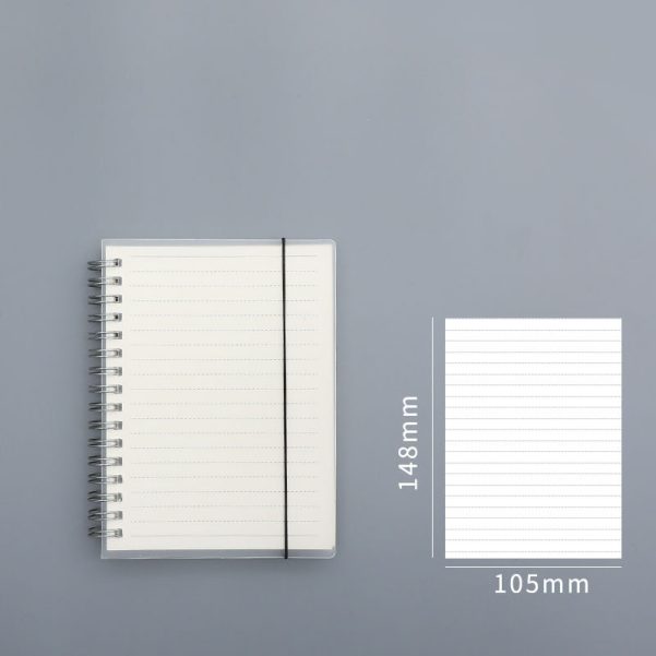 A5 A6 PP Transparent Cover Customized with Logo Spiral Coil Notebook Diary Journal - Image 3