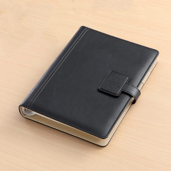 A5 Leather Cover Magnetic Buckle Design Accepts Customization Logo Cover Size Inner Page Business Notebook - Image 4