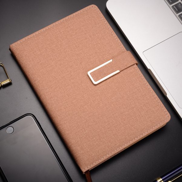 A5 Leather Cover Magnetic Clasp Design Custom Logo and Inner Pages Business Notebook Planner Set - Image 4