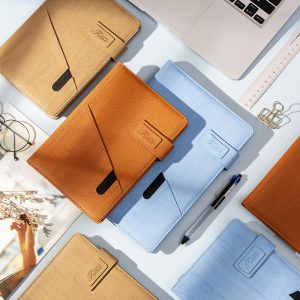 Custom Size Leather Cover Business Notebook with Custom Logo and Inner Pages