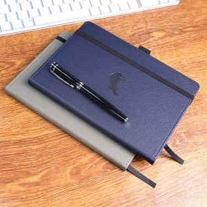 leather logo notebook