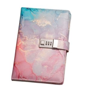 OEM ODM Marble Leather Password Lock Notebook Diary Accepts Customized Logo and Inner Pages