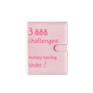 Leather Cover Magnetic Closure Design Binder Notebook Money Saving Planner Journal Accept OEM and ODM