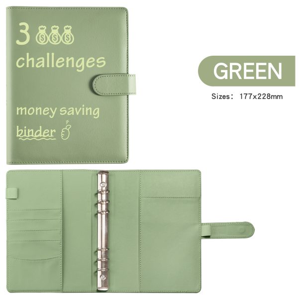 Leather Cover Magnetic Closure Design Binder Notebook Money Saving Planner Journal Accept OEM and ODM - Image 5