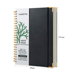 Paper Cover Metal Coil Spiral Notebook Diary Planner Journal Accepts Customization