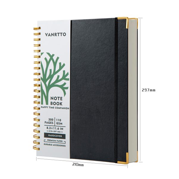Paper Cover Metal Coil Spiral Notebook Diary Planner Journal Accepts Customization