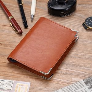 A5 Size Leather Cover Business Notebook Diary Planner with Custom Logo OEM and ODM